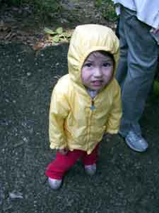 little girl who went with us to pick plants