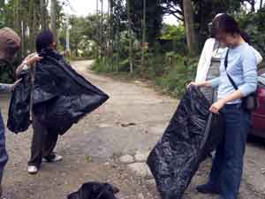 Preparing to pick plants