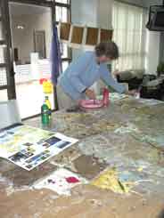 Jane painting on Kinmen Site Map