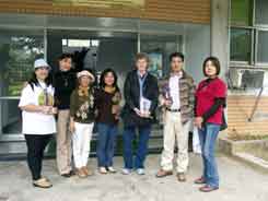 Jane with volunteers and Dr. Wang at National Forest