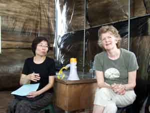 Jane lecturing and Wen_ling transilating