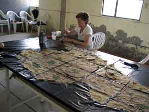 Jane working on Taitung Stie map