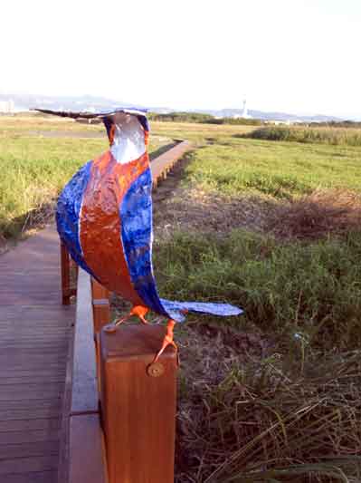 Kingfisher on bridge